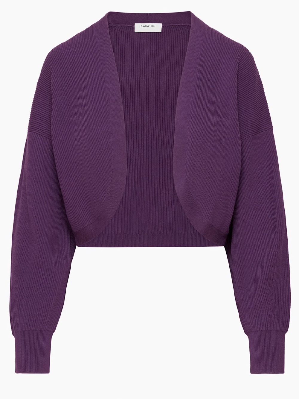 NWT Aritzia Babaoton Purple Cropped Decision Shrug 2XS